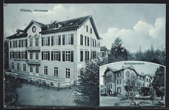 Cartoline postali: Basel, Riehen, Mutterhaus, Schwesternhei – Usato da Berlin venduto da bartko-reher