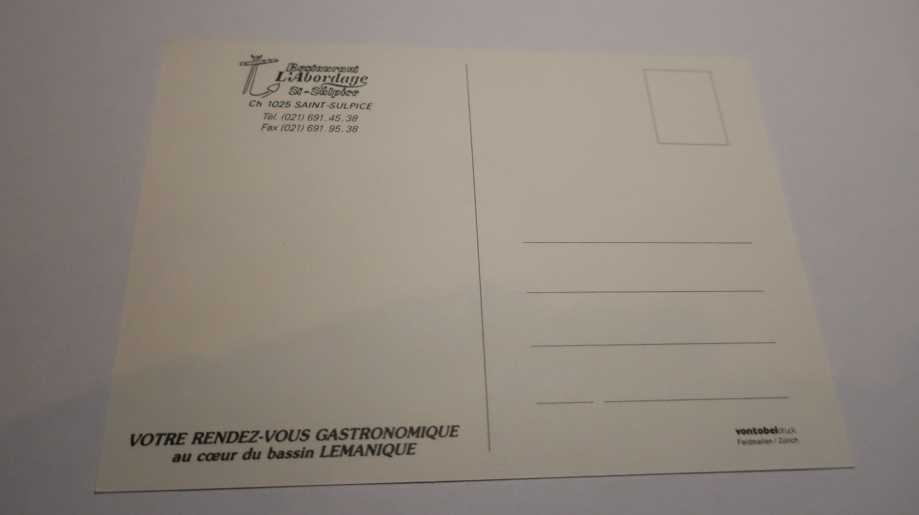 Cartoline postali: Restaurant L'Abordage St-Suplice – Usato da Cormoret venduto da Pascalll2001 2