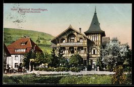 AK Konolfingen, Hotel und Restaurant Bahnhof in der Außenans
