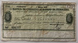 Italien 100 Lire Scheck 1976
