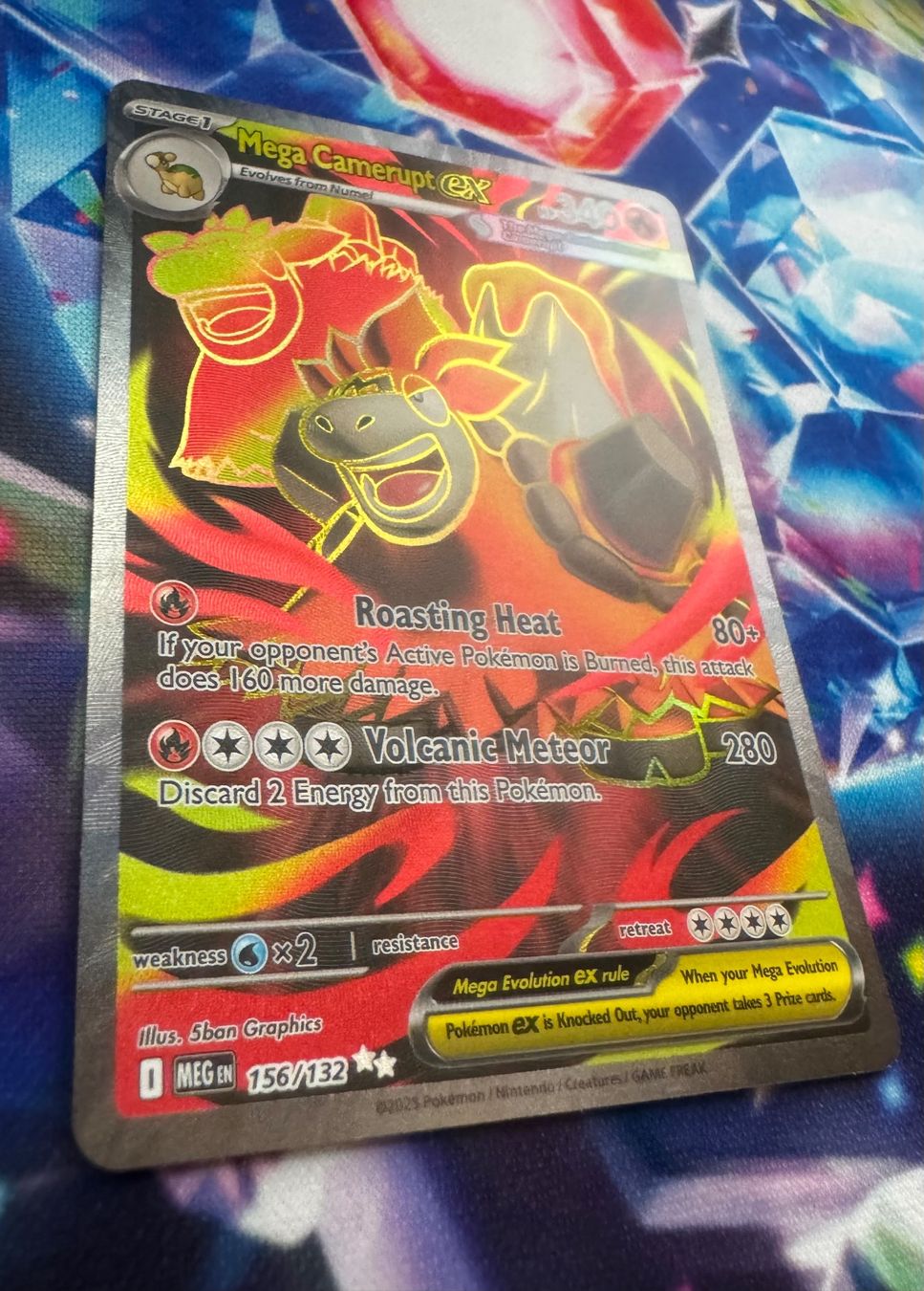 Pokémon Carte collezionabili: Pokemon Mega Camerupt Ex 156/132 Mega Evolution EN – Usato da Eschen venduto da SenseiS3 1