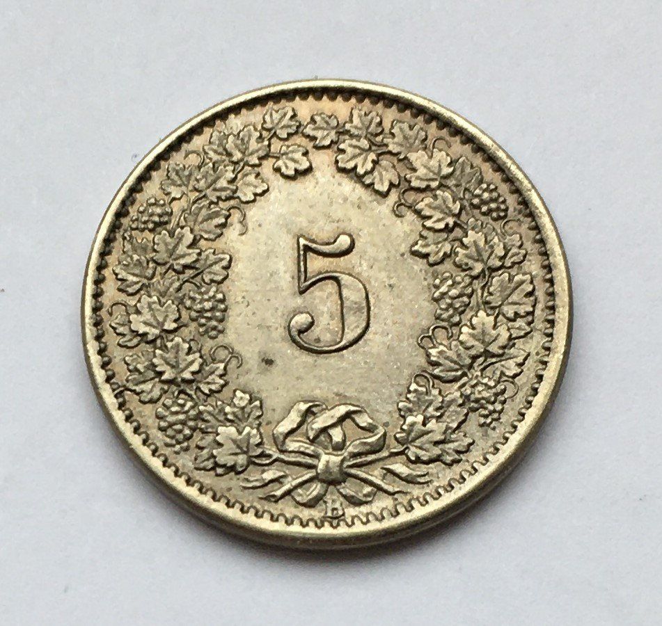 Tutti le monete: 1877 5 Rappen unz – Nuovo (secondo la descrizione) da Kirchberg SG venduto da Helveticus00 2