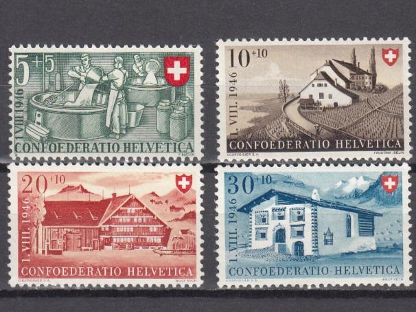 Tutti i francobolli: SBK B30 - B33 postfrisch – Usato da Bürglen TG venduto da StampGraf