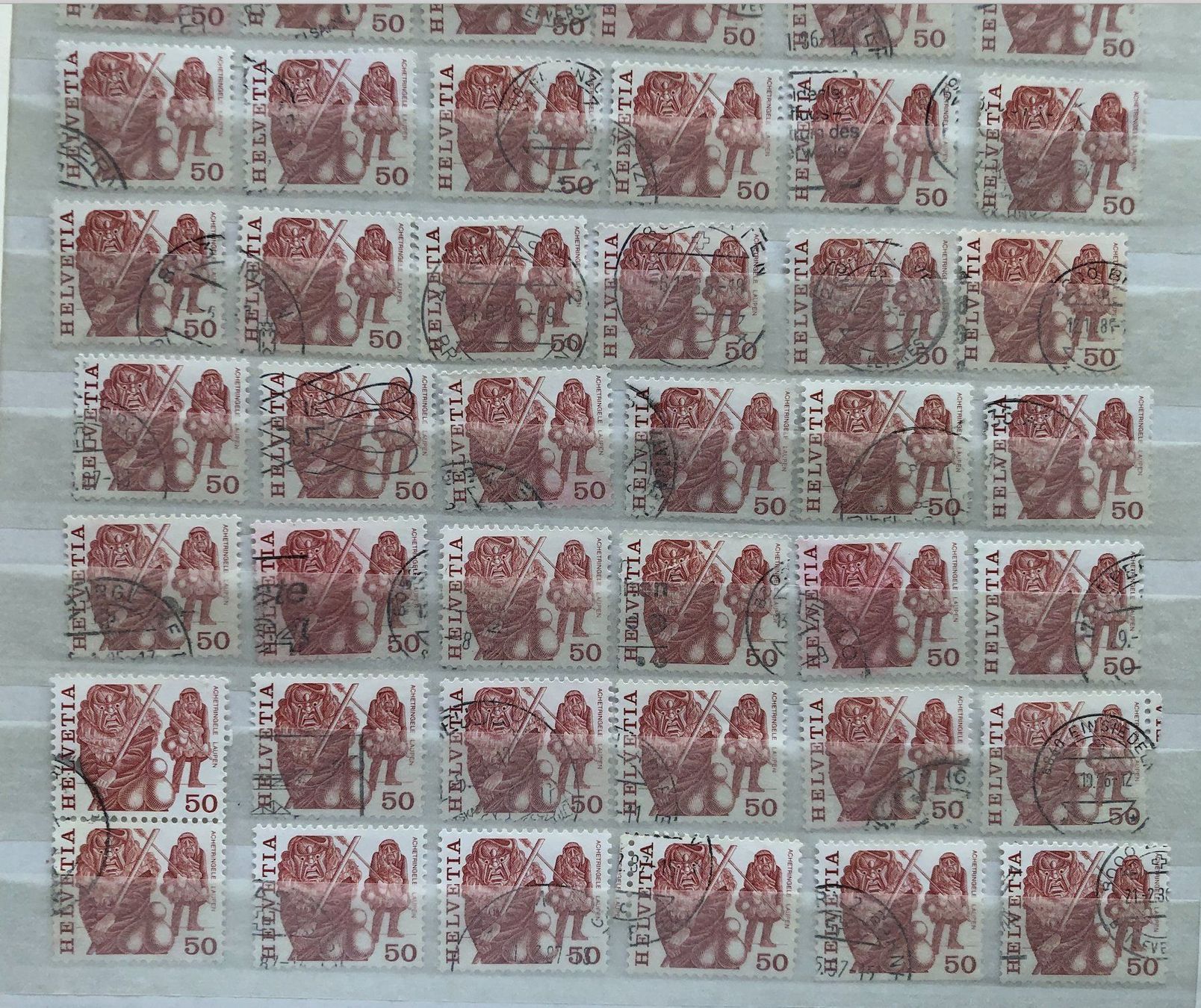 Tutti i francobolli: Nr.599 mit Stempel 60 Stück – Usato da Aarau venduto da Billa007 2