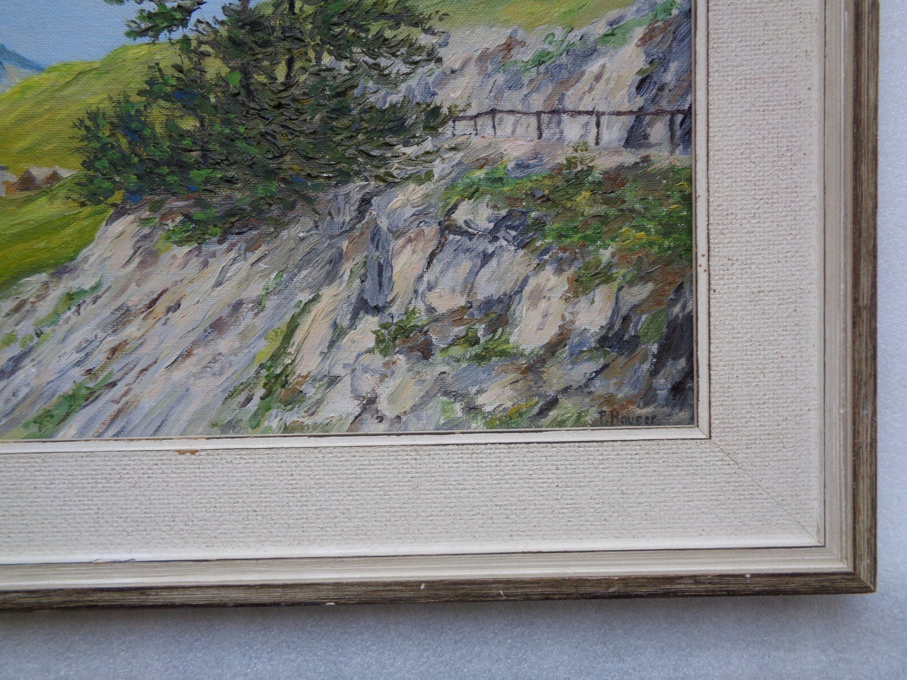 Gemälde: GEMÄLDE AVERS-CRESTA GRAUBÜNDEN SIGNIERT – Gebraucht aus Henggart von Pascha22 1