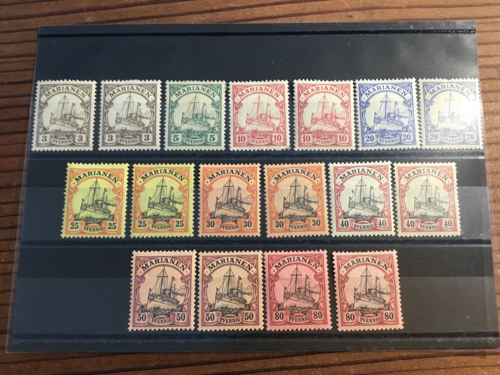 Briefmarke Marianen Deutsche Kolonie 1901 – Kaiseryacht Hohenzollern | Katalog-Nr. 13 Mit Falz | Sammlerstück Seefahrt
