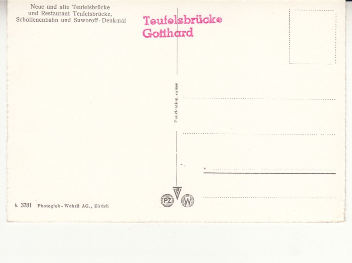 Cartes postales: Schöllenen ca. 1950 – D'occasion à Bürglen TG par StampGraf 1