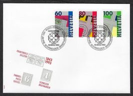 150 Jahre Schweizer Briefmarken, FDC
