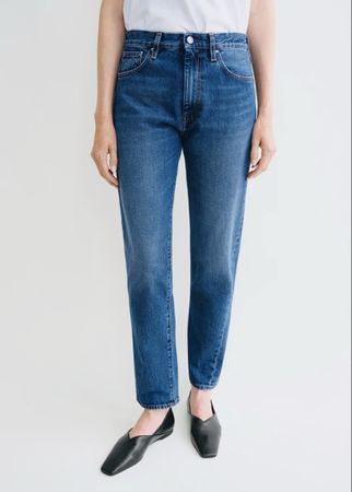 TOTEME Twisted seam denim washed blue jeans