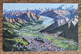 Vogelschau v. Bellinzona n. Locarno u. Alpen, Kriegsjahr1941