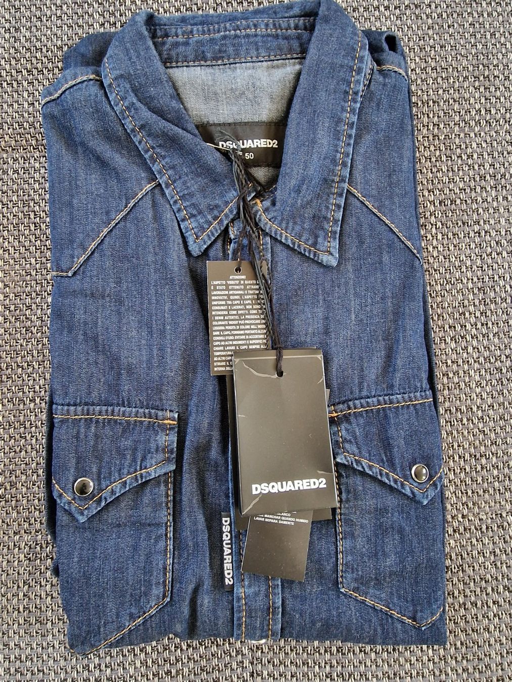 Dsquared2 Camicie: Fabrikneu Dsquared2 jeanshemd gr.50 – Nuovo e nell'imballaggio originale da Scherz venduto da lacoste30