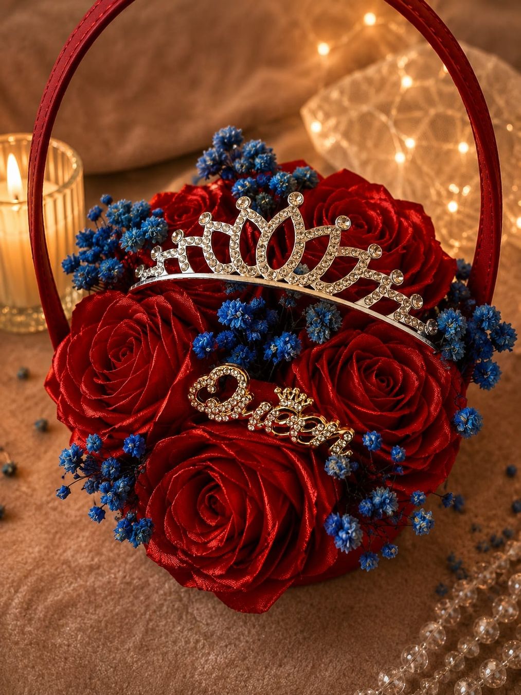 Altro in Decorazioni & Accessori: Rote Rosen Gesteck mit Krönchen Deko Romantisch Geschenk! – Nuovo e nell'imballaggio originale da Walde AG venduto da traxx02