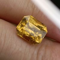 7.84 ct Grossular GRANAT GARNET Edelstein Gold Gelb Ceylon