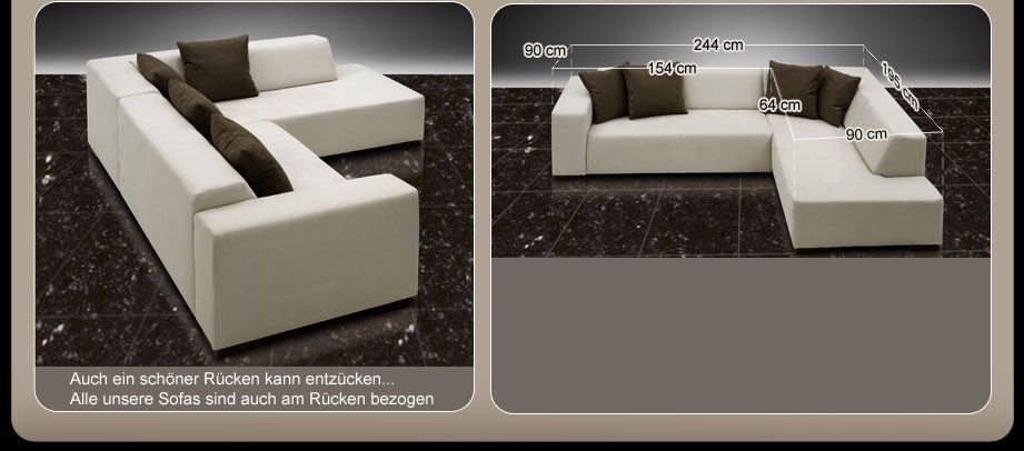 Divani: Traumhaftes Ecksofa Couch Sofa cremefarben, Ausstellmodell – Nuovo (secondo la descrizione) da Schaffhausen venduto da Spezialist 4