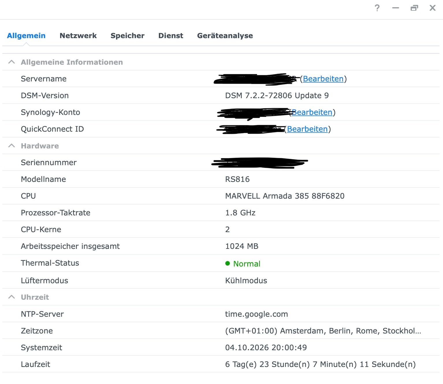 Synology Server: Synology RackStation RS816 NAS – Usato da Amriswil venduto da Trivet 7