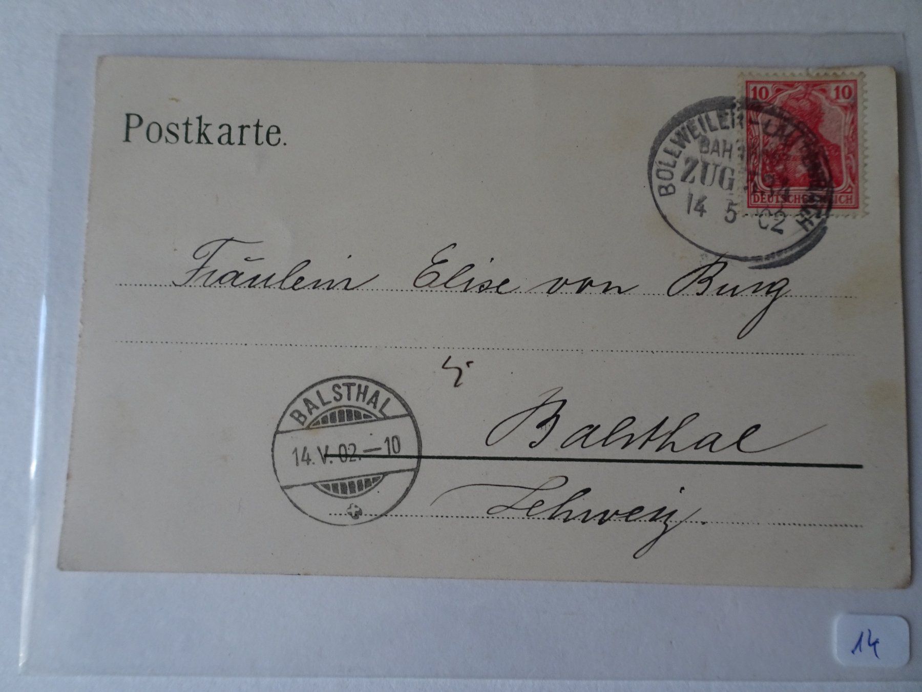 Cartoline postali: Alte Ansichtskarte Gerweiler 1902 Bahn Elsass Schwarzwald... – Usato da Schönenwerd venduto da schnitzunddrunter 1