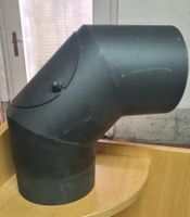 Rauchrohrwinkel 90° mit Russtüre D 150mm schwarz