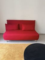Rotes Schlafsofa mit Kissen, 145cm breit, top Zustand 🛋️