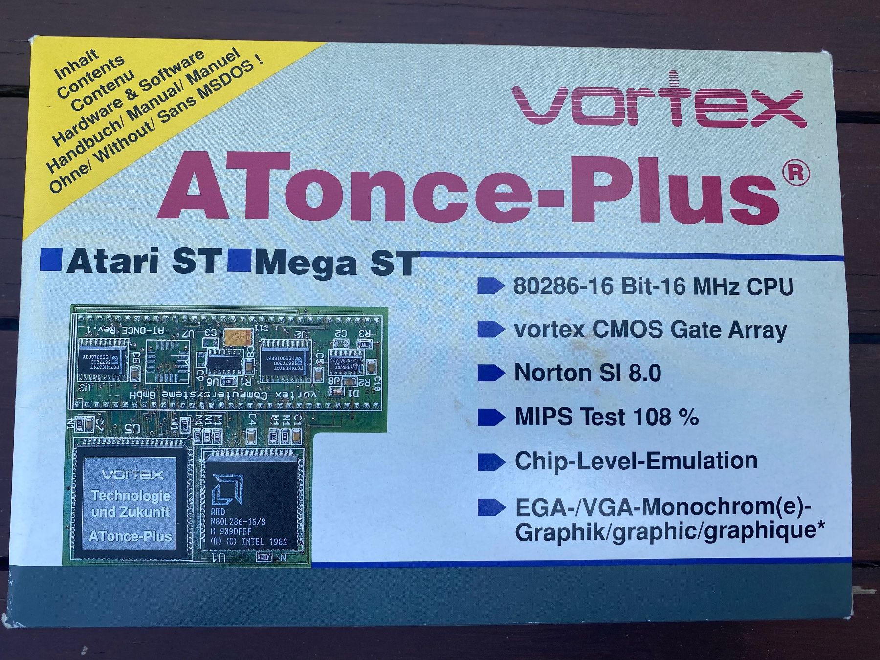 Atari PCs: Vortex ATonce-Plus für Atari Mega ST (OVP mit Steckadapter) – Gebraucht aus Adliswil von synchrot