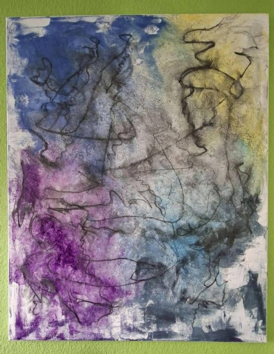 Dipinti: Gemälde "Stille im Chaos" handmade 80×100 – Nuovo (secondo la descrizione) da Riehen venduto da Steinbock1970 3