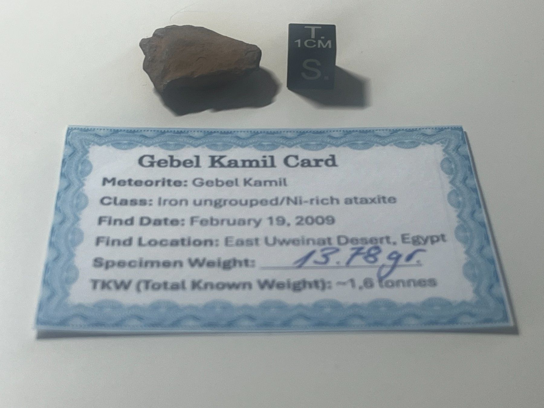 Minerali & Pietre curative: Gebel Kamil Eisen-Meteorit 13.78 gr. – Usato da Winterthur venduto da sequoia.75 4