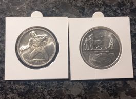 5 Franken Gedenkmünzen, 1939 und 1944, Silber Schweiz