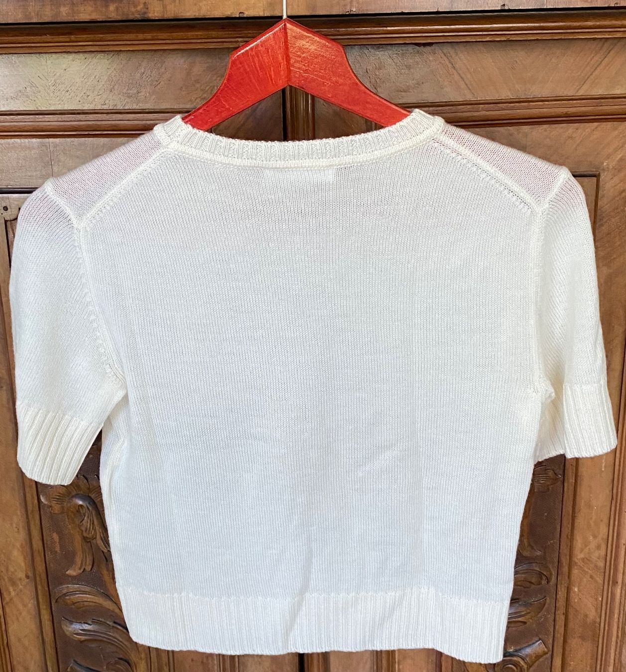 Jil Sander Tops: Stricktop, Jil Sander, Elfenbein, Grösse 36, NEU – Neu und originalverpackt aus Bern von L.I.A. 1