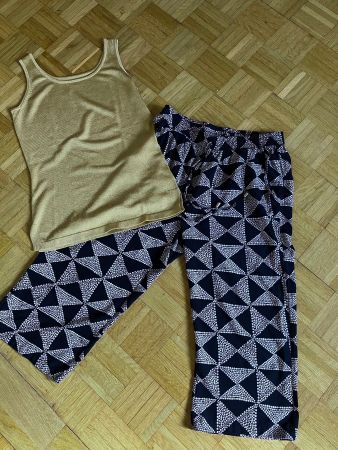 Sommerliches Duo, Culotte Viskosehose mit Top, Gr. 38