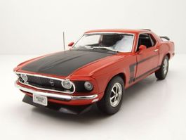 Ford Mustang Boss 302 Fastback 1969 rot / matt-schwarz  1:18