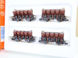 ROCO 4 x Kieswagen - 24008 Set Spur N Top Modelle