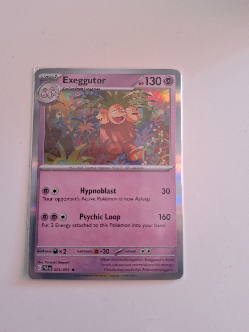 Pokémon Carte collezionabili: Exeggutor PAF 024/091 EN – Usato da Stettlen venduto da CySpocy
