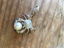 pendentif / porte-clé crabe en argent 925