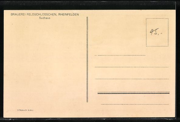 Ansichtskarten: Rheinfelden, Brauerei Feldschlösschen,  – Gebraucht aus Berlin von bartko-reher 1