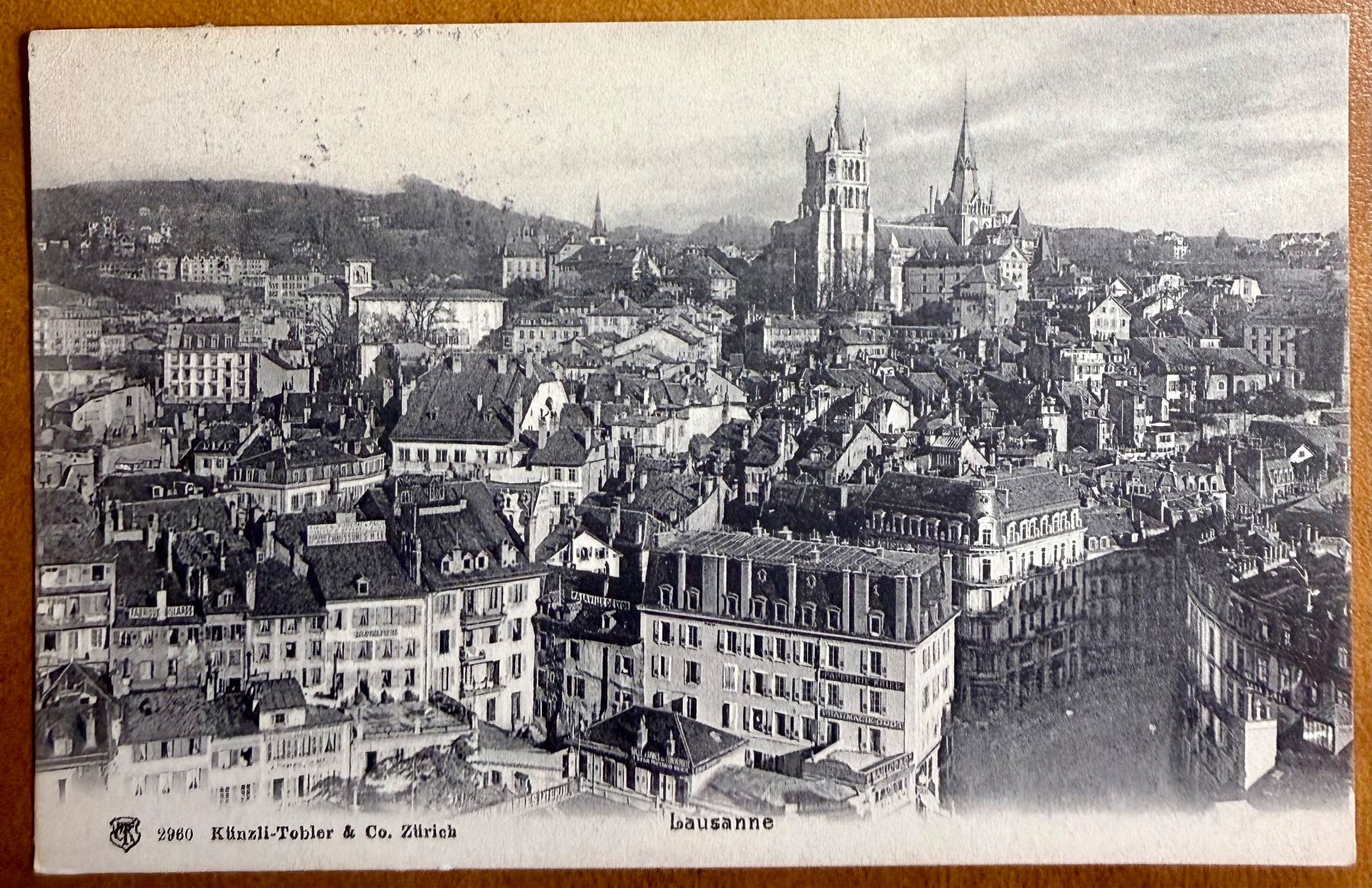 Cartoline postali: Lausanne - Quartier Place Centrale 1910 – Usato da Lutry venduto da Ediego