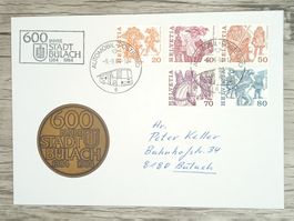 TR17 Enveloppe + Timbre Suisse 1984