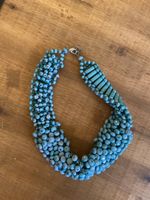 Statement-Kette türkis blau Perlen