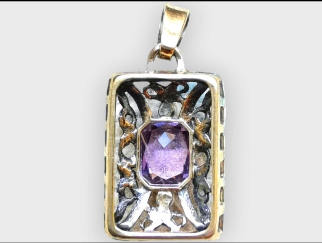 Ciondoli: Jugendstil Antike Halskette Amethyst mit Perlen – Usato da schwyz venduto da larry91sz 2