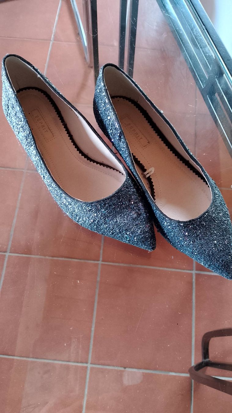 Esprit Damenschuhe: Esprit Pumps. Dunkelblau Glitzeroptik – Neu (gemäss Beschreibung) aus Mesocco von tri_y8km