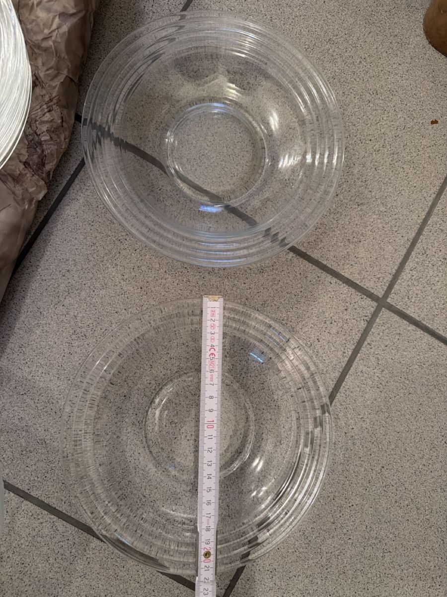 Gläser: Glas Schüssel, 10 Glas-Salat oder Dessertteller – Gebraucht aus Weggis von Doris 1