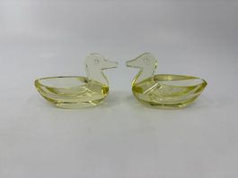 SALE HEUTE 2 Glas Enten Vintage