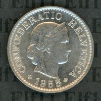 CHF___0.05 1955 stgl * nigelnagelneu! 5 Rappen
