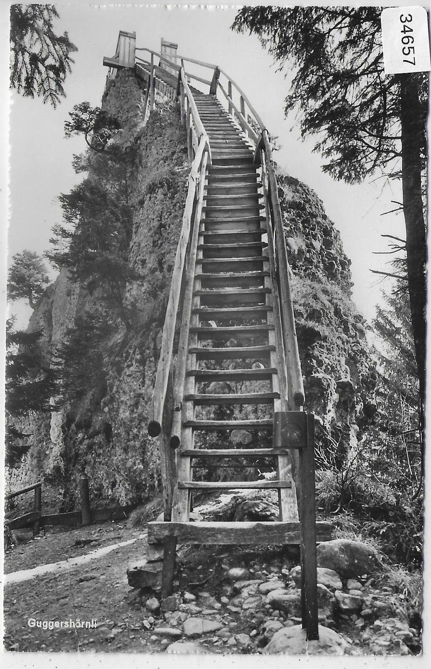 Ansichtskarten: Guggershörnli - Treppe – Defekt aus Ettingen von Kartenplanet