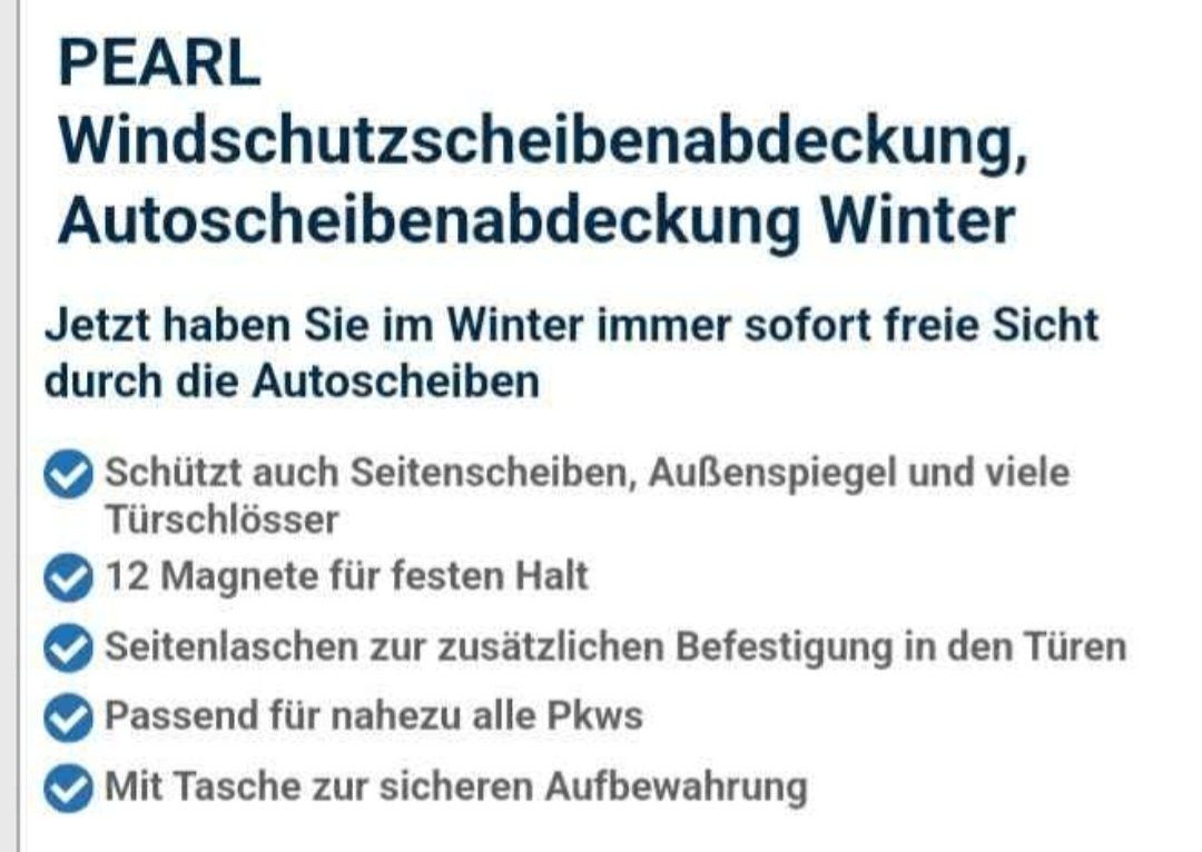 Altro: Windschutzscheibenabdeckung, – Nuovo e nell'imballaggio originale da Oberbuchsiten venduto da moogli2005 2
