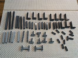 Lego Technik 42099 graue runde Lochbalken (auch flach)