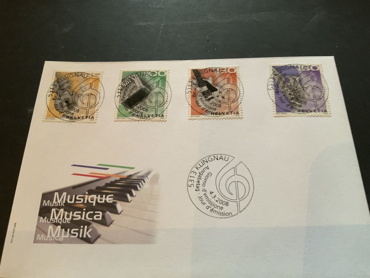 Tutti i francobolli: 2008 MUSIK FDC VOLL EINWANDFREI – Usato da Beinwil am See venduto da Ricri