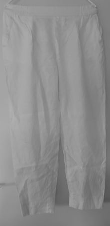 Benetton pure linen white trousers