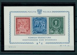 POLEN, seltener BIE BLOCK 1946, POSTFRISCH **!