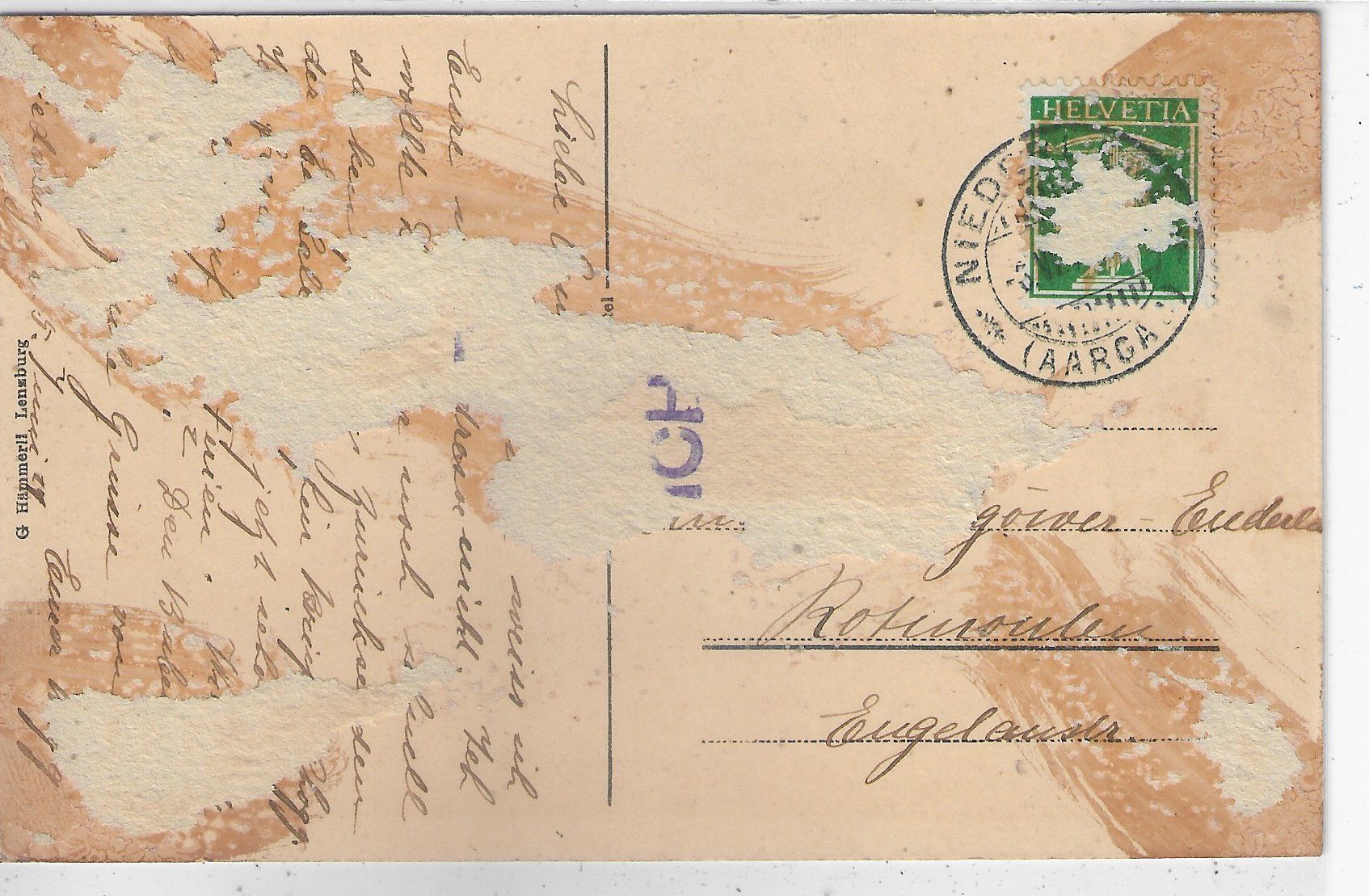Cartoline postali: Schloss Lenzburg - Litho – Usato da Ettingen venduto da Kartenplanet 1