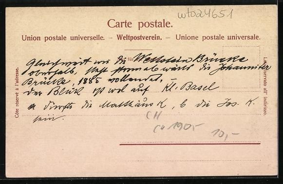 Cartes postales: AK Basel, Johanniterbrücke – D'occasion à Berlin par bartko-reher 1