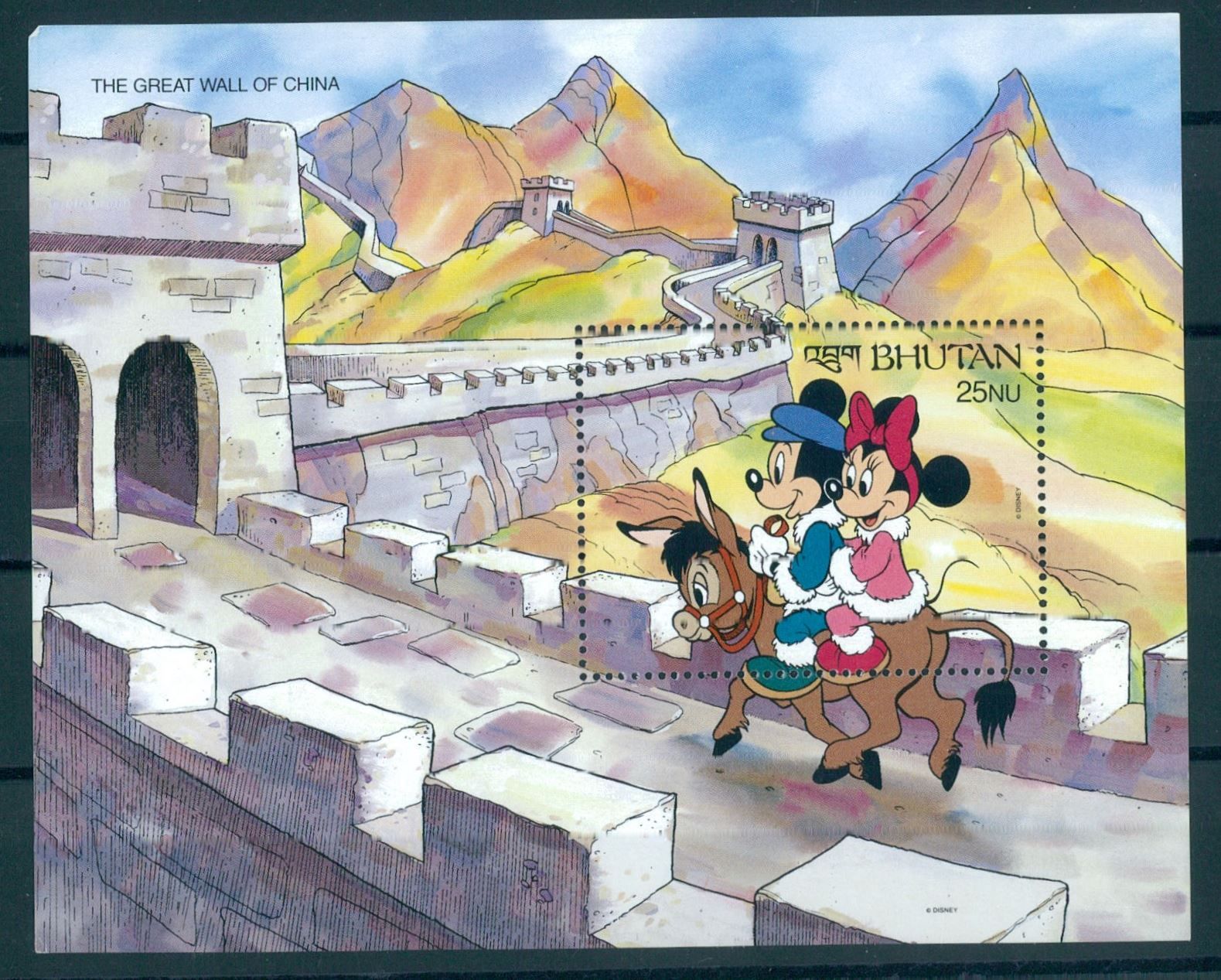 Asia: BHUTAN, MICKEY, MINNIE Chinesische Mauer – Nuovo e nell'imballaggio originale da Wetzikon ZH venduto da Philimpex